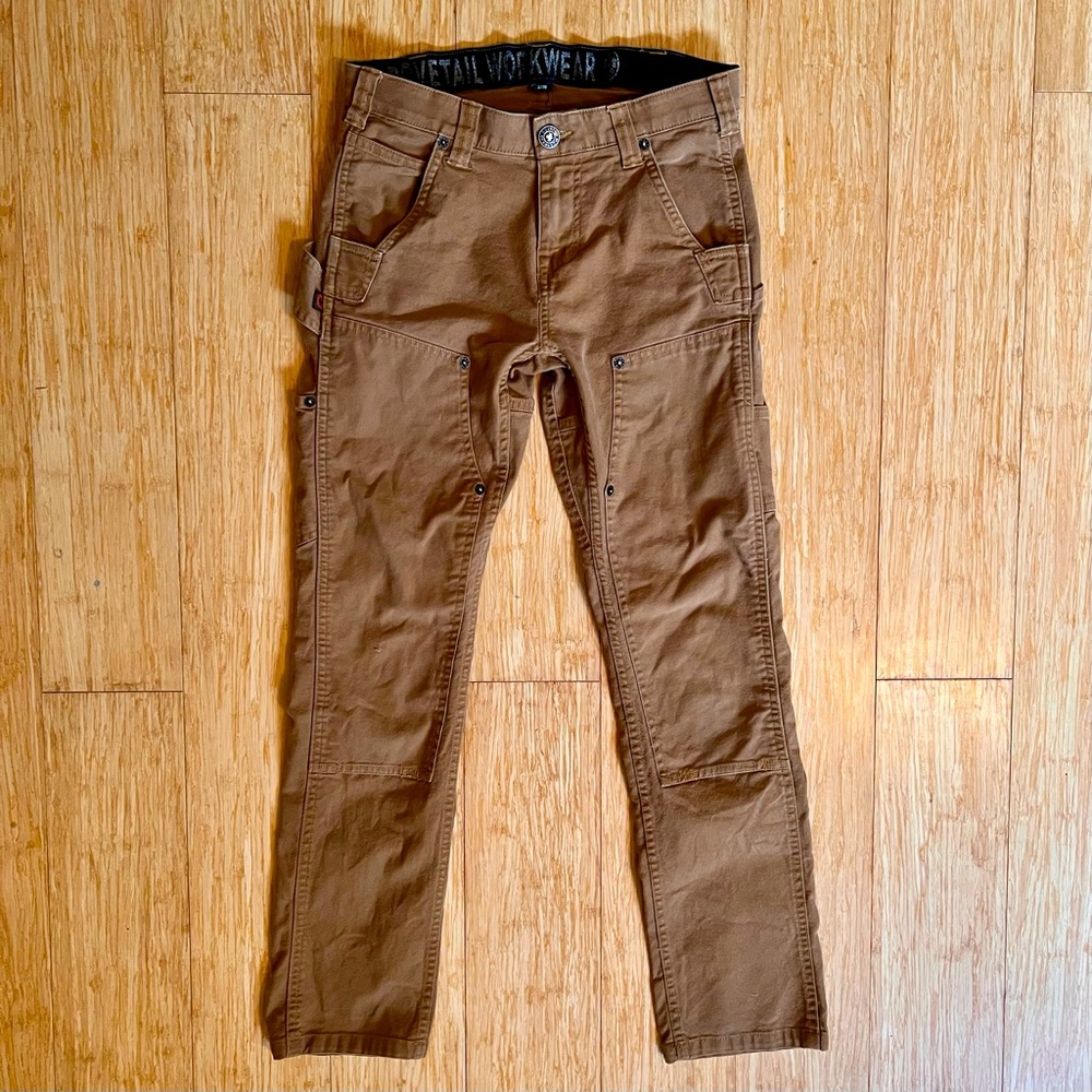 Dovetail Workwear Maven X Saddle Brown Canvas Sz 2/30 Carpenter